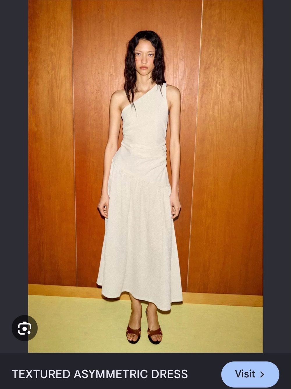 Zara Textured Asymmetric White Dress NWT Size Medium